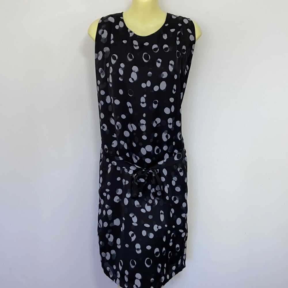 Vince Dress Abstract Print Silk Slouch Open Shoulders Excellent  Nwot~Sz…